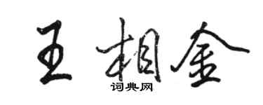 駱恆光王相金行書個性簽名怎么寫