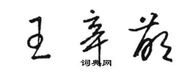 駱恆光王辛萌草書個性簽名怎么寫