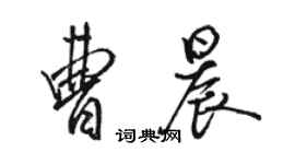 駱恆光曹晨行書個性簽名怎么寫