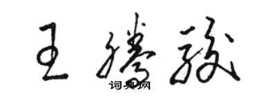 駱恆光王騰駿草書個性簽名怎么寫