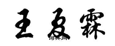 胡問遂王夏霖行書個性簽名怎么寫