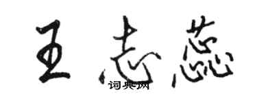 駱恆光王志蕊行書個性簽名怎么寫