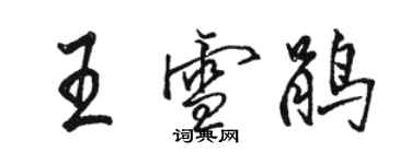 駱恆光王雪鵑行書個性簽名怎么寫