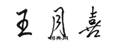 駱恆光王月喜行書個性簽名怎么寫