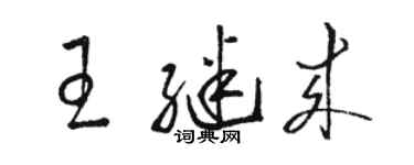 駱恆光王繼來草書個性簽名怎么寫