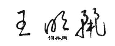 駱恆光王明麗草書個性簽名怎么寫