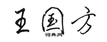 駱恆光王國方行書個性簽名怎么寫