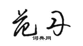 駱恆光范丹草書個性簽名怎么寫