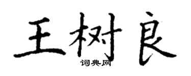 丁謙王樹良楷書個性簽名怎么寫