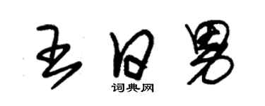 朱錫榮王日男草書個性簽名怎么寫
