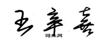 朱錫榮王辛喜草書個性簽名怎么寫