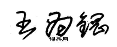 朱錫榮王為鋼草書個性簽名怎么寫