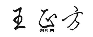 駱恆光王正方行書個性簽名怎么寫