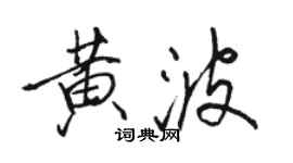 駱恆光黃波行書個性簽名怎么寫