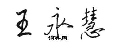 駱恆光王永慧行書個性簽名怎么寫