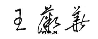 駱恆光王薇華草書個性簽名怎么寫