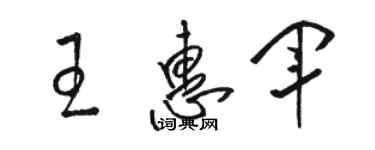 駱恆光王惠軍草書個性簽名怎么寫