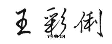 駱恆光王彩俐行書個性簽名怎么寫