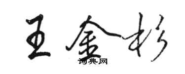 駱恆光王金杉行書個性簽名怎么寫