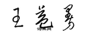 駱恆光王益曼草書個性簽名怎么寫