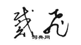 駱恆光戴飛草書個性簽名怎么寫