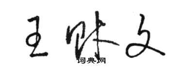 駱恆光王財文草書個性簽名怎么寫