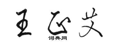 駱恆光王正艾行書個性簽名怎么寫