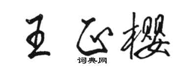 駱恆光王正櫻行書個性簽名怎么寫