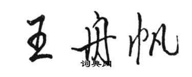 駱恆光王舟帆行書個性簽名怎么寫