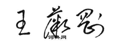 駱恆光王薇剛草書個性簽名怎么寫