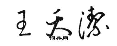 駱恆光王夭潔草書個性簽名怎么寫