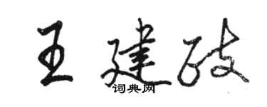 駱恆光王建政行書個性簽名怎么寫