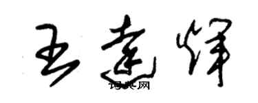 朱錫榮王達輝草書個性簽名怎么寫