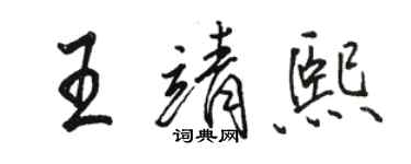 駱恆光王靖熙行書個性簽名怎么寫