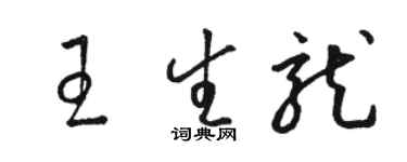 駱恆光王生龍草書個性簽名怎么寫