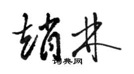 駱恆光趙林草書個性簽名怎么寫