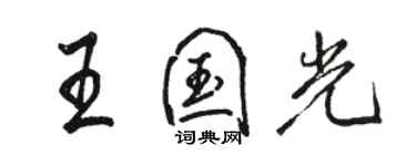 駱恆光王國光行書個性簽名怎么寫