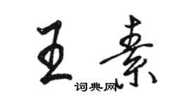 駱恆光王素行書個性簽名怎么寫