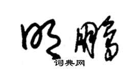 朱錫榮明鵬草書個性簽名怎么寫