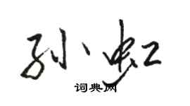 駱恆光孫虹行書個性簽名怎么寫