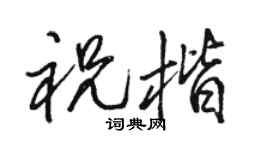 駱恆光祝楷行書個性簽名怎么寫