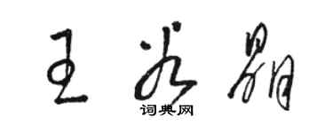 駱恆光王谷晶草書個性簽名怎么寫