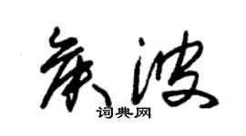 朱錫榮侯波草書個性簽名怎么寫