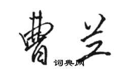 駱恆光曹蘭行書個性簽名怎么寫