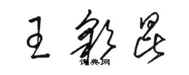 駱恆光王彩昆草書個性簽名怎么寫