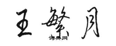 駱恆光王繁月行書個性簽名怎么寫