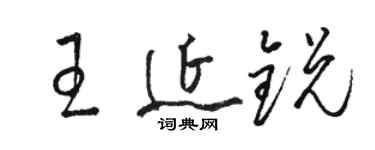 駱恆光王延銳草書個性簽名怎么寫