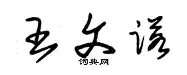 朱錫榮王文諾草書個性簽名怎么寫