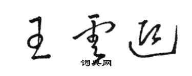 駱恆光王雲迎草書個性簽名怎么寫