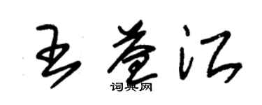 朱錫榮王益江草書個性簽名怎么寫
